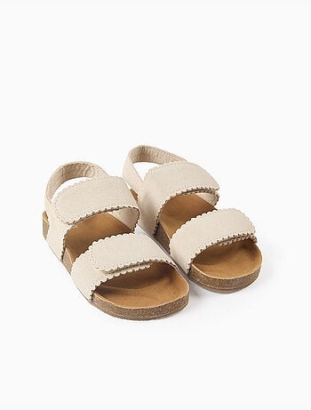 Sandalias de ante con tira autoadherente