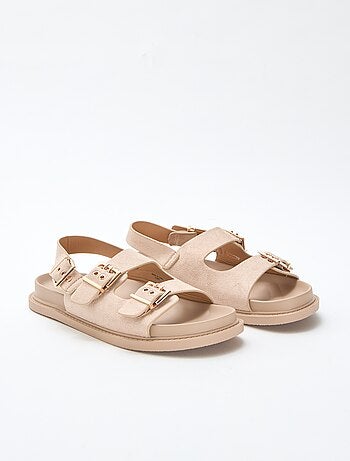 Sandalias de antelina con tiras ajustables