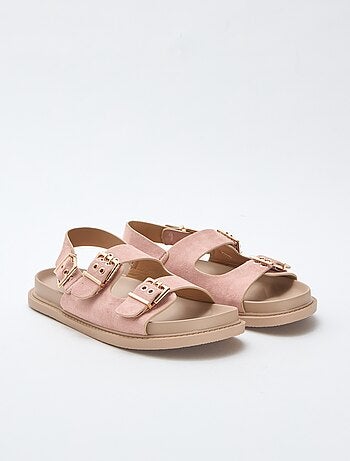 Sandalias de antelina con tiras ajustables