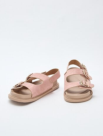 Sandalias de antelina con tiras ajustables