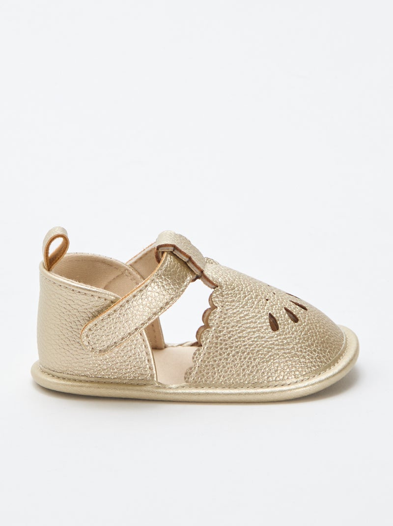 Sandalias de ceremonia doradas Amarillo - Kiabi