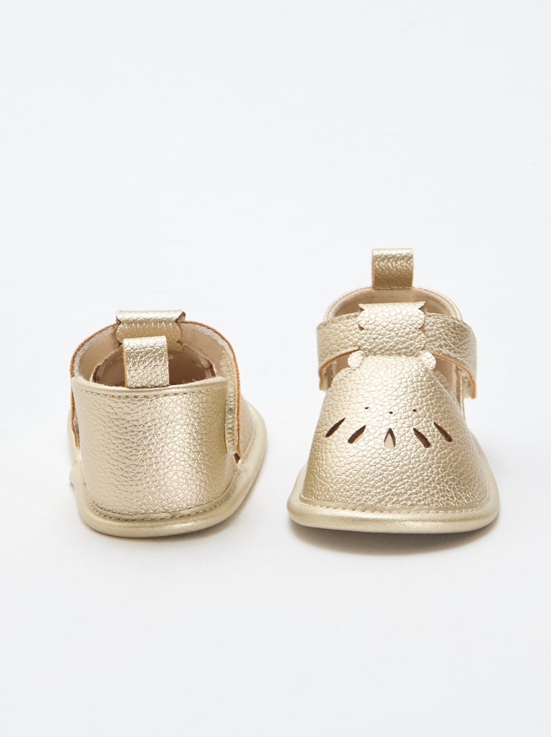 Sandalias de ceremonia doradas Amarillo - Kiabi