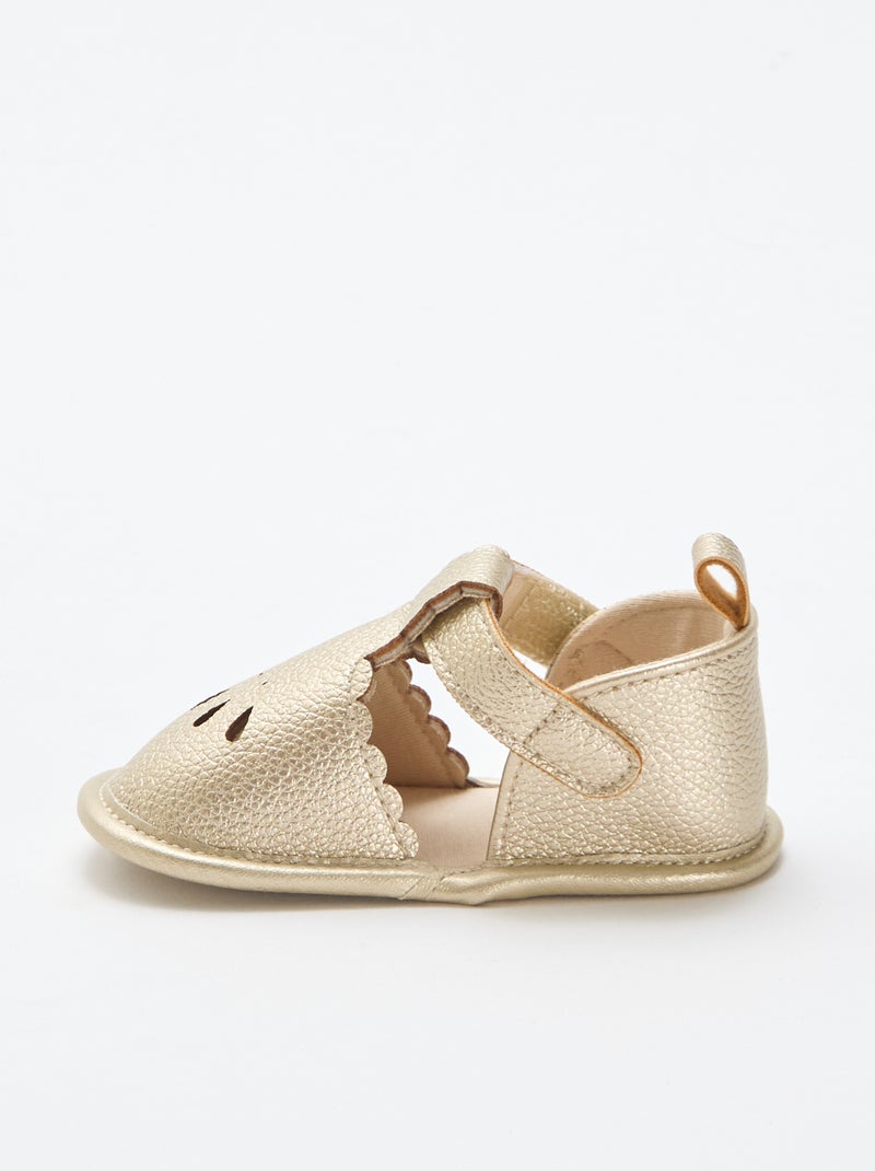 Sandalias de ceremonia doradas Amarillo - Kiabi