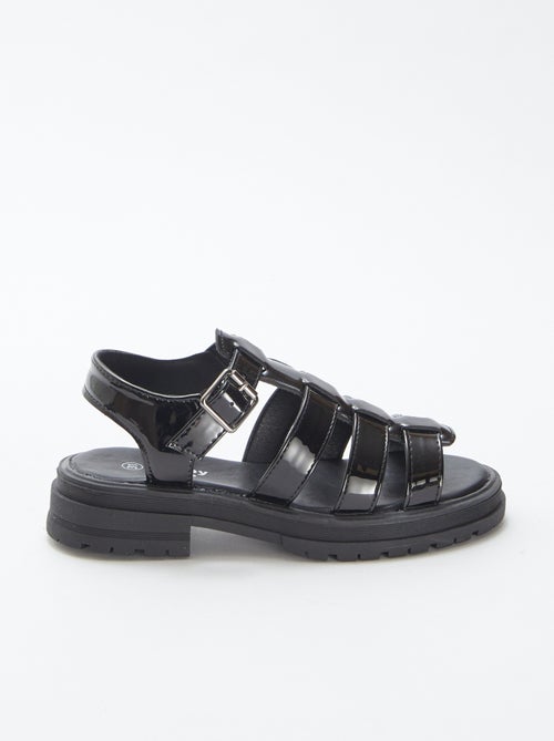 Sandalias de charol con tacón - Kiabi