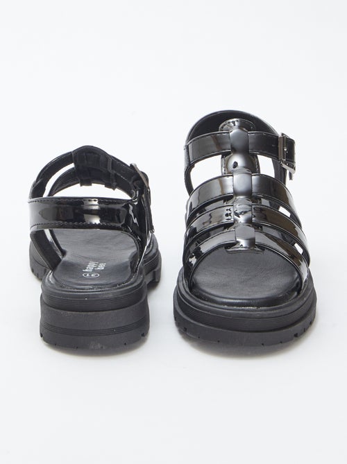 Sandalias de charol con tacón - Kiabi