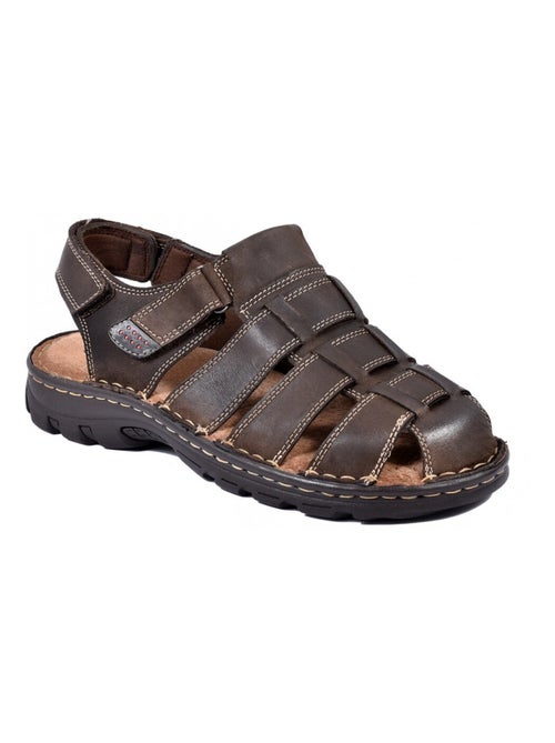 Sandalias de cuero con velcro - Kiabi