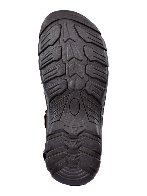 Sandalias de cuero con velcro - Kiabi