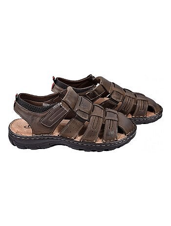 Sandalias de cuero con velcro