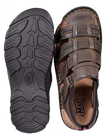 Sandalias de cuero con velcro