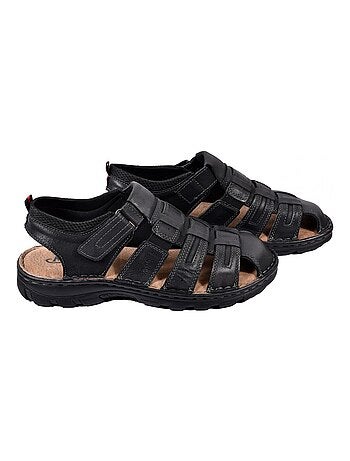 Sandalias de cuero con velcro