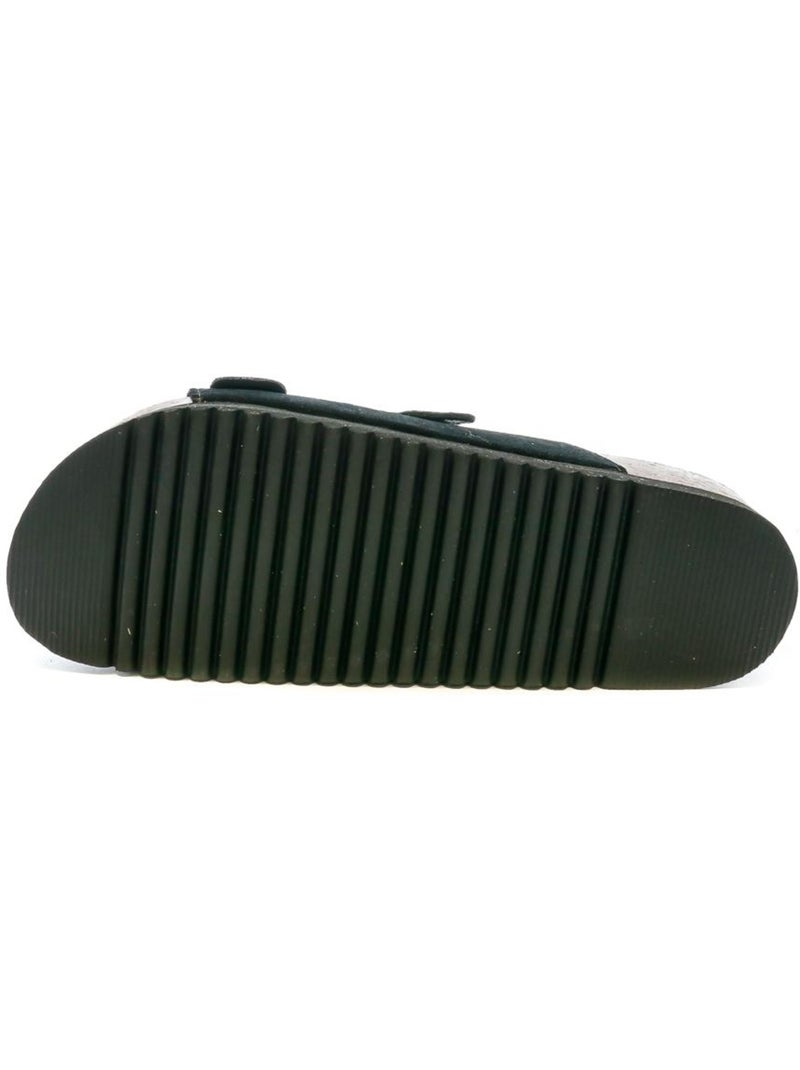 Sandalias de Cuero para Mujer Negro - Kiabi