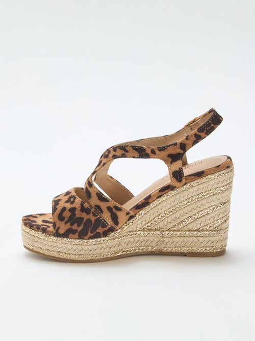 Sandalias de cuña con tacón de cuerda - Kiabi