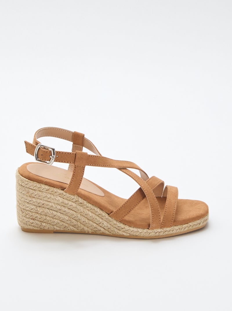 Sandalias de cuña Marron - Kiabi