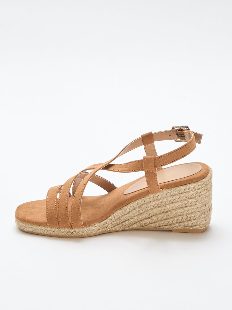 Sandalias de cuña Marron - Kiabi