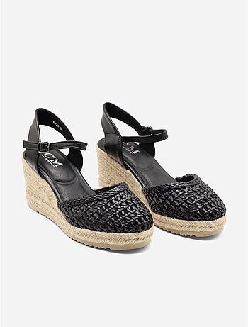 Sandalias de cuña trenzadas