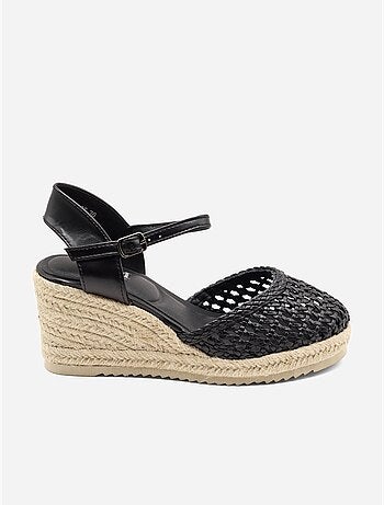 Sandalias de cuña trenzadas