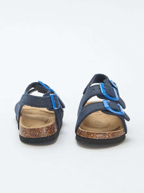 Sandalias de doble tira con hebillas contrastantes - Kiabi