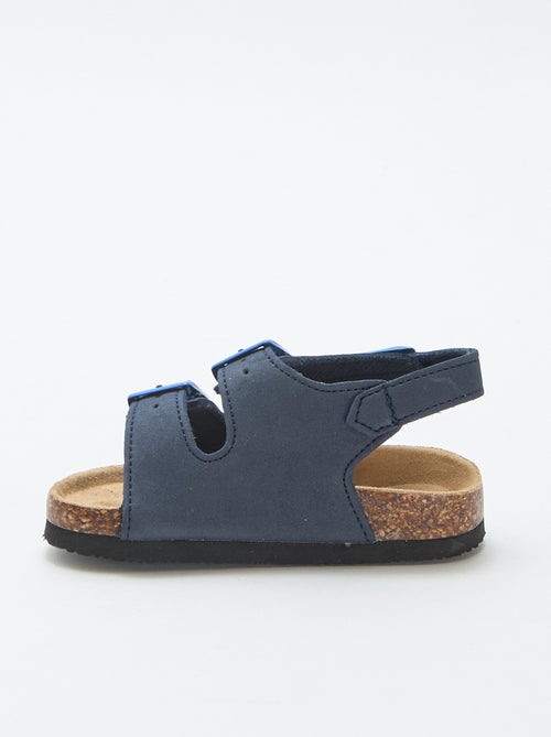 Sandalias de doble tira con hebillas contrastantes - Kiabi