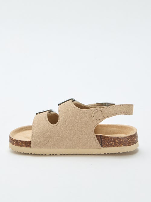 Sandalias de doble tira con hebillas contrastantes - Kiabi
