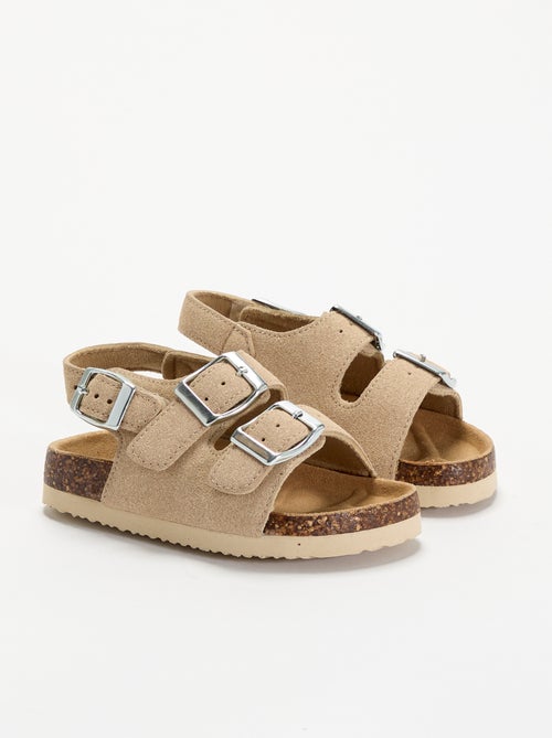 Sandalias de doble tira con hebillas contrastantes - Kiabi Sandalias de doble tira con hebillas contrastantes - Kiabi
