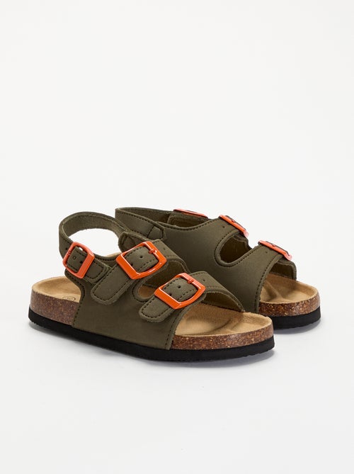 Sandalias de doble tira con hebillas contrastantes - Kiabi Sandalias de doble tira con hebillas contrastantes - Kiabi