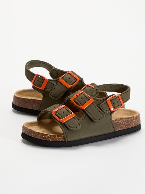 Sandalias de doble tira con hebillas contrastantes - Kiabi Sandalias de doble tira con hebillas contrastantes - Kiabi