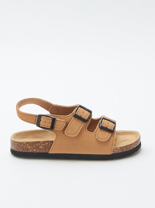 Sandalias de doble tira con hebillas contrastantes - Kiabi