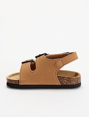 Sandalias de doble tira con hebillas