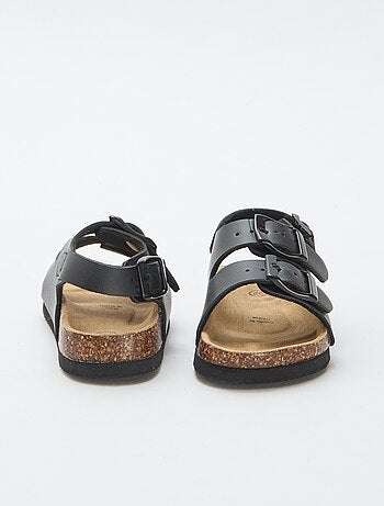 Sandalias de doble tira con hebillas