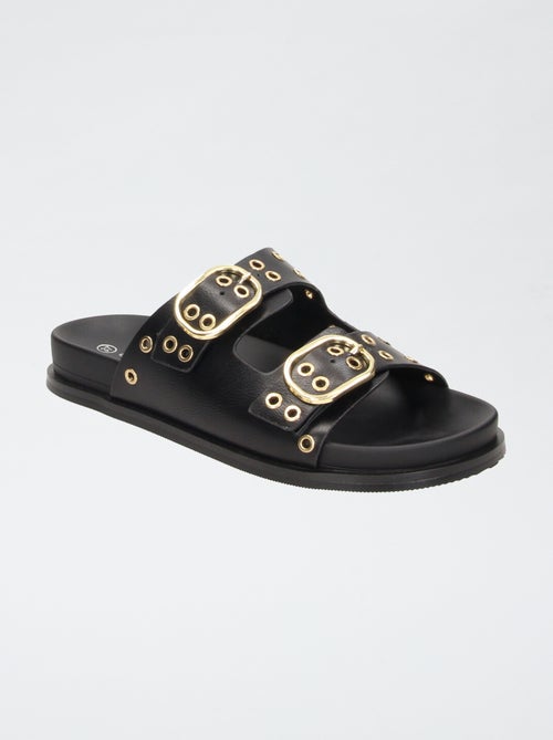 Sandalias de doble tira con ojales - Kiabi