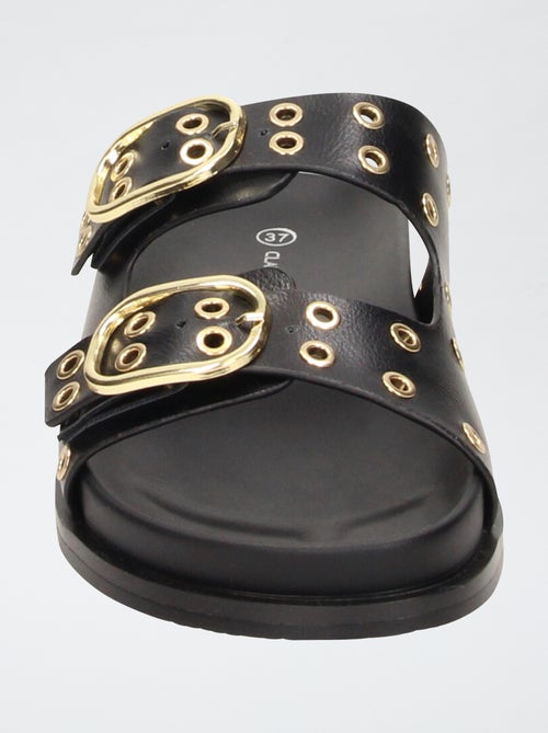 Sandalias de doble tira con ojales - Kiabi