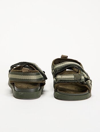 Sandalias de doble tira con velcro