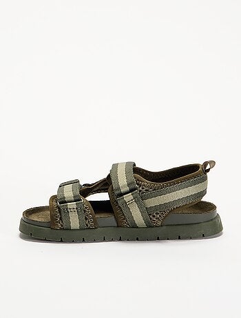 Sandalias de doble tira con velcro