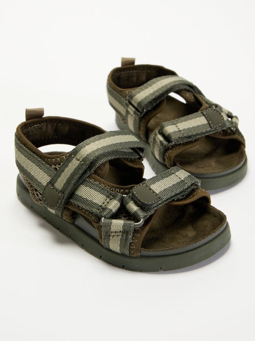 Sandalias de doble tira con velcro - Kiabi Sandalias de doble tira con velcro - Kiabi