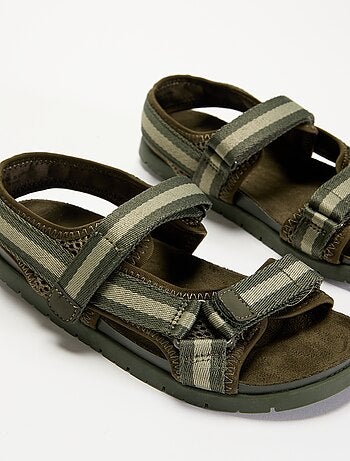 Sandalias de doble tira con velcro