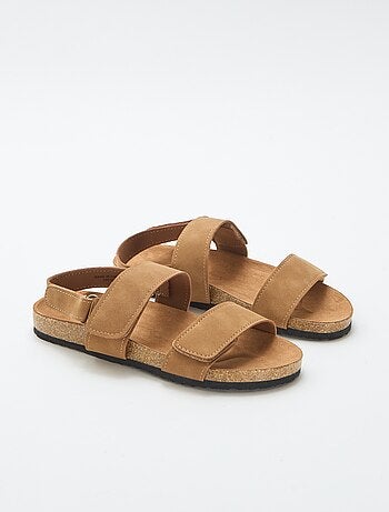 Sandalias de doble tira con velcro