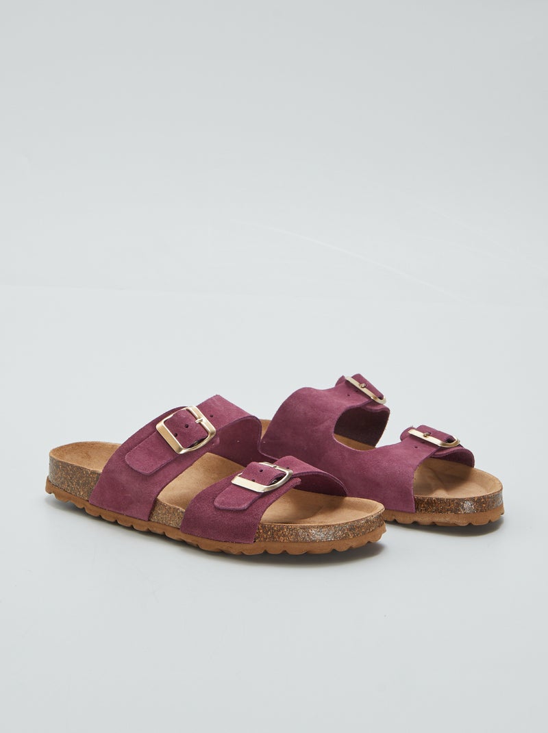 Sandalias de dos tiras ROJO - Kiabi