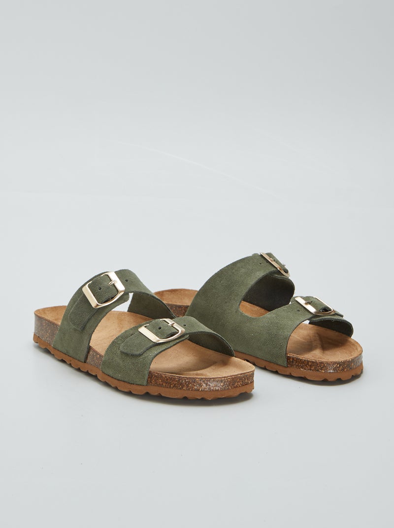 Sandalias de dos tiras VERDE - Kiabi