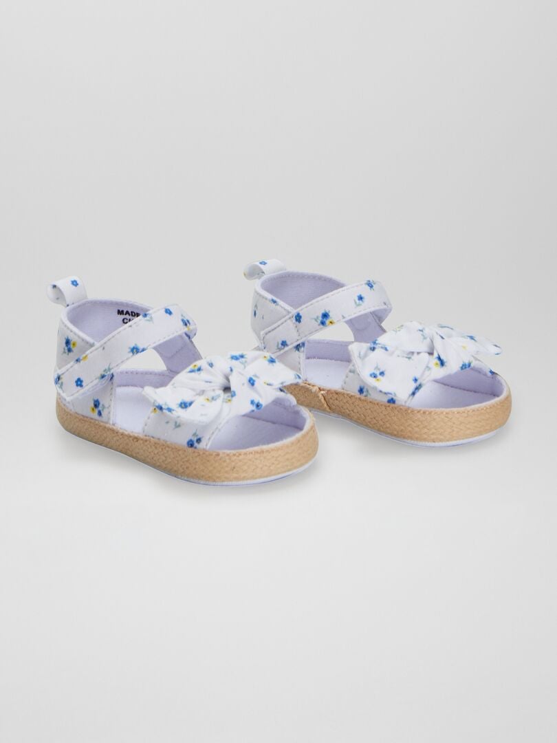 Sandalias de flores con tiras BLANCO - Kiabi