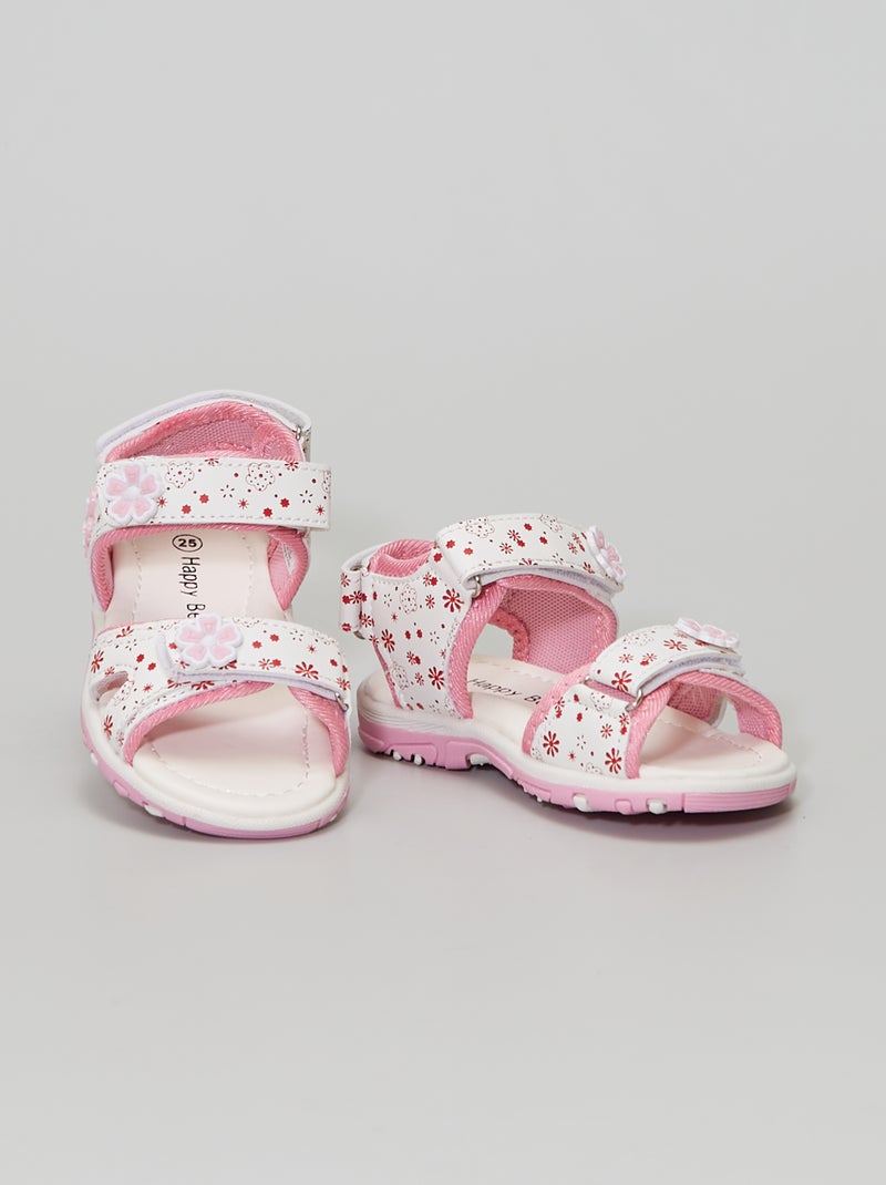 Sandalias de flores deportivas blanco - Kiabi