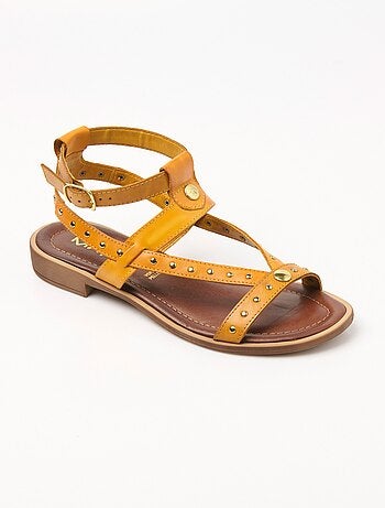 Sandalias de gladiador de cuero con tiras con tachuelas - AFIBEL