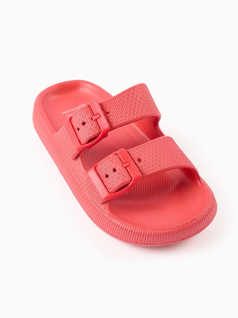 Sandalias de goma con doble hebilla Rosa - Kiabi