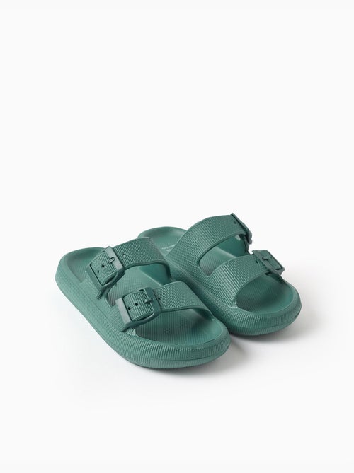 Sandalias de goma con doble hebilla - Kiabi