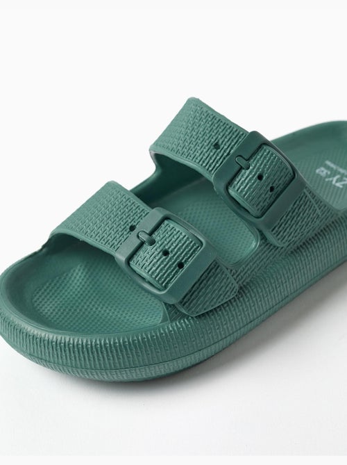 Sandalias de goma con doble hebilla - Kiabi