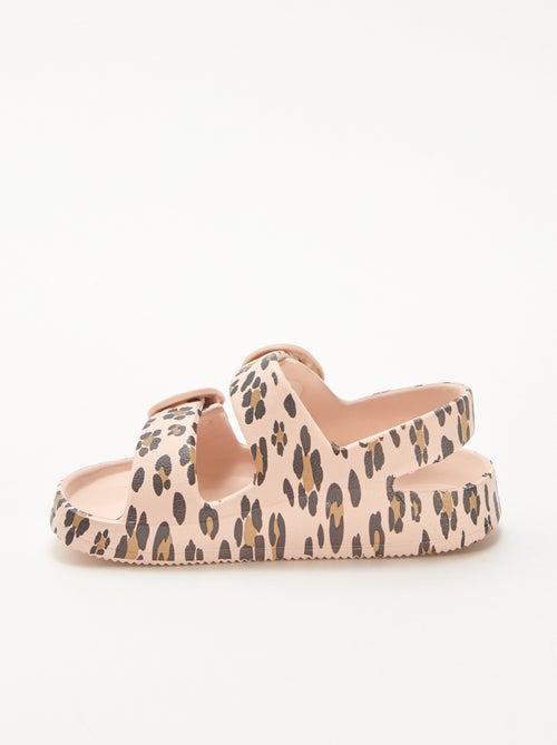 Sandalias de goma con estampado de leopardo - Kiabi