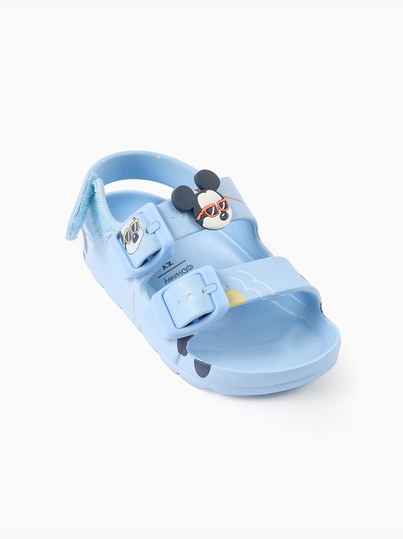 Sandalias de goma con hebilla con Mickey Azul claro - Kiabi