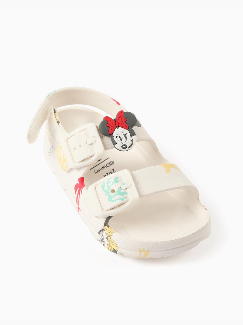 Sandalias de goma con hebilla con Minnie Blanco - Kiabi