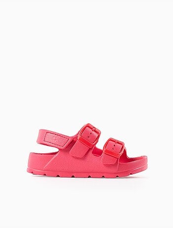 Sandalias de goma con hebilla y tira autoadherente