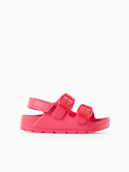 Sandalias de goma con hebilla y tira autoadherente - Kiabi