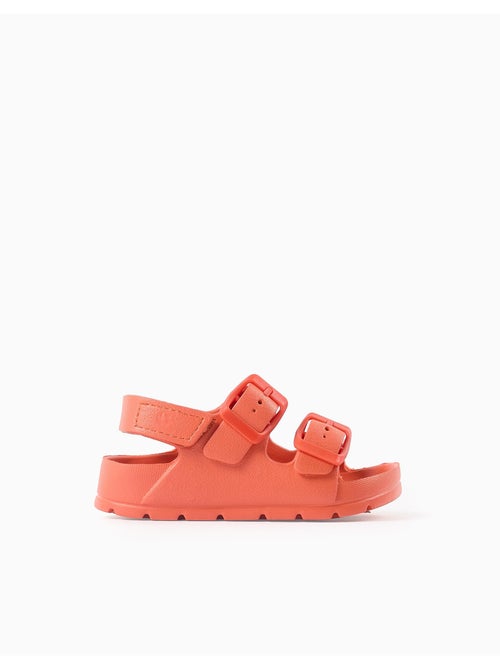 Sandalias de goma con hebilla y tira autoadherente - Kiabi